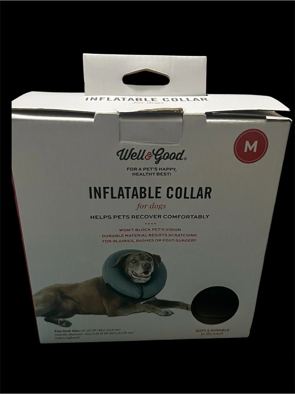 Inflatable Dog Recovery Collar - Medium, Gray